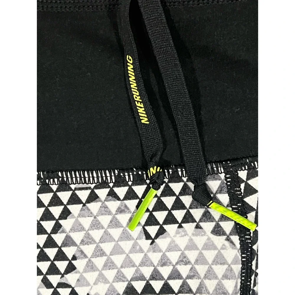 Women's Dri-fit Capri Leggings, White and Black, XS, #521-H - Picture 2 of 4